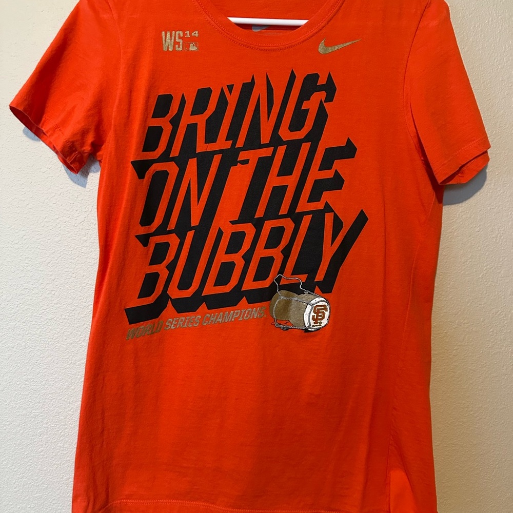Nike, Orange San Francisco Giants T-shirt